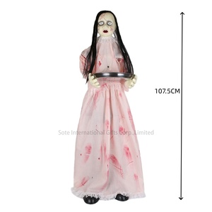 Nuova Decorazione <span class=keywords><strong>Halloween</strong></span> 2026 - Fantasma da Esterno con Effetto Sonoro Horror, Testa Oscillante Controllata dalla Voce e Luci Decorative - Product Image 5