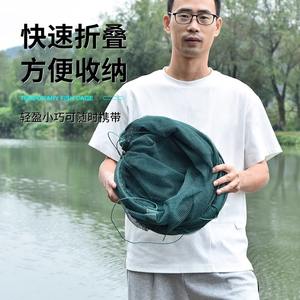 กรงดักปลาพับได้ Giant Fin King ตาข่ายไนลอนสำหรับการเพาะเลี้ยงสัตว์น้ำ ตาข่ายจับปลาชั่วคราวเพื่อป้องกันปลา - Product Image 1