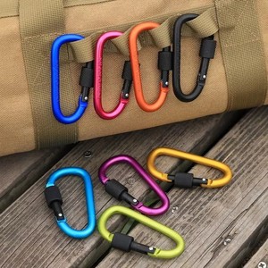 Mousquetons à vis avec barre en aluminium de 7,5 mm de diamètre, 4 pièces, pour randonnée, équipement de camping extérieur, <span class=keywords><strong>crochet</strong></span> EDC - Product Image 4