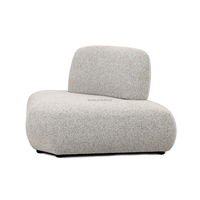 Nordisches Modernes Luxuriöses Wohnzimmer Sofa-Set aus Stoff mit Knopfheftung, Modulare Indoor-Möbel für Villen, L-förmiges Ecksofa mit Rundung