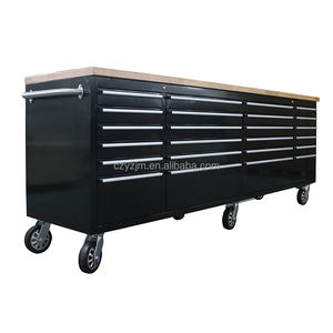 अतिरिक्त बड़े 96 इंच स्टेनलेस स्टील 24-दराज भारी शुल्क रोलिंग कैबिनेट बॉल असर स्लाइड पावर स्ट्रिप लॉकर - Product Image 1