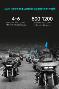 FX PRO 6 coureurs 1000m casque maille interphone casque sans fil système d'interphone pour la Communication de groupe de moto - Product Image 3