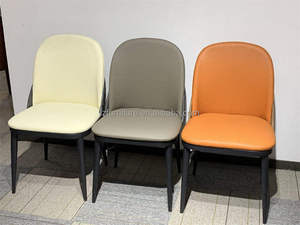 Modern PU Leather Armless Side Chair Set <b>Small</b> Space Dining Chairs for Kitchen Dining Room Living Room Upholstered in Style - Product Image 6