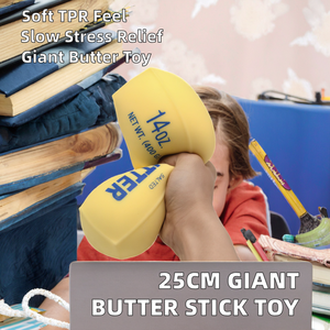 25cm Giant Butter Stick TPE/Silicone Squeeze Toy Slow Rebound Stress Relief <b>Fidget</b> Soft Industrial Filler Squishy Anxiety Relief - Product Image 2