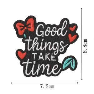 New Fashionable Embroidered <b>Black</b> White English Letters Patches for Clothing Hat Decoration Decoration - Product Image 3