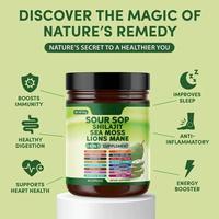 Vente en gros 24 en 1 Sour Sop Capsule Shilajit Sea Moss Lions Mane Supplément antioxydant aux herbes Sour Sop Capsule