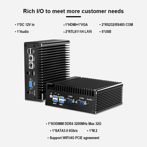 Nueva Computadora Industrial Intel N100 de Cuatro Núcleos, <span class=keywords><strong>Mini</strong></span> PC Industrial con Gráficos UHD, Almacenamiento SSD+HDD, 2*LAN, 2*COM, DDR4 3200MHz - Product Image 2