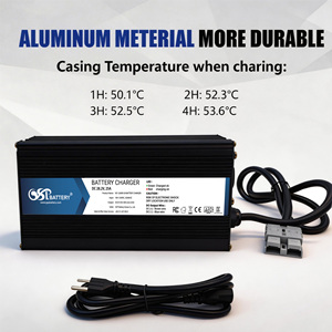 Cargador de batería GSP 28V 25A LiFePO4, cargador portátil inteligente de 24V de fosfato de hierro y litio AC DC para paquete de baterías de vehículos eléctricos - Product Image 4