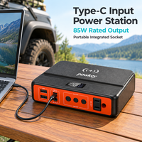 Station d'alimentation portable 83,3 Wh 85 W, alimentation 22500 mAh, entrée AC/DC USB-C, prise intégrée pour le camping, l'alimentation de secours en extérieur