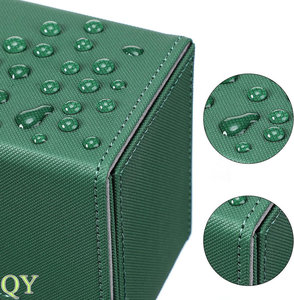 QY Magnetic Closure PU Leather Trading <b>Card</b> Deck Box Storage Case for Sports <b>Cards</b> and Tabletop Games - Product Image 3