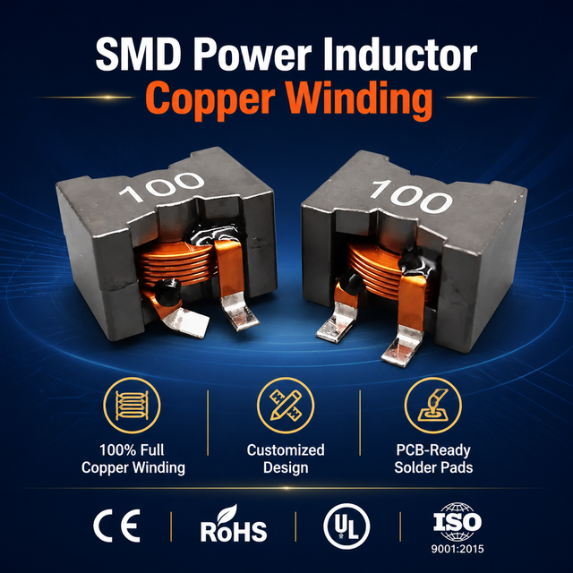 Shielded SMD Power Inductor Flat Copper Coil for DC DC Converter Power Module LED Driver Industrial Electronics Wholesale