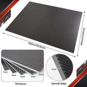 High Quality 3k 100% T300 Carbon Fiber Board Sheet And Terminal Blocks