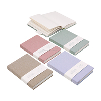 Carnet de notes ligné personnalisé avec couverture en tissu lin A5