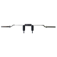 Barre d'entraînement Tellus Safety Squat Bar, robuste, en acier inoxydable, portable, chromée, pour des squats profonds et le fitness