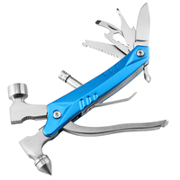 Couteau de poche en acier inoxydable pour le camping en plein air MT-1061, marteau de qualité industrielle, pince de survie 14-en-1, lame de scie, personnalisable OEM