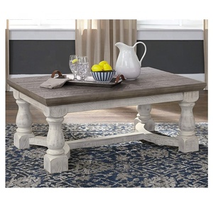 Tavolo da Cocktail in legno marrone all'ingrosso fattoria in colore imbiancato - Product Image 2