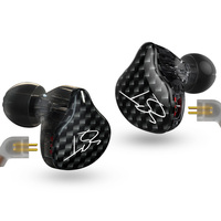 KZ ZST Écouteurs intra-auriculaires à double pilote hybride dynamique 1DD + 1BA Écouteurs filaires colorés avec micro