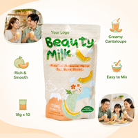 Mélange pour Boisson au Cantaloup 180g, Vente en Gros Directe Usine OEM ODM, Échantillon Gratuit pour Acheteurs en Gros et Chaînes de Magasins Mondiales