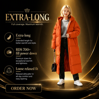 Manteau long matelassé à capuche pour femme, coupe ample, chaud, idéal pour l'hiver et le quotidien