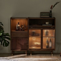 Armoire de rangement en bois haut de gamme de style oriental avec tiroir multifonction durable et décoratif en relief