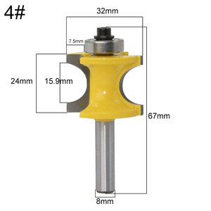 Fraise à rainurer demi-ronde à 2 dents, queue de 8 mm, pour le travail du bois - Product Image 4