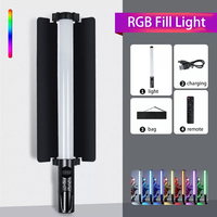 Baguette Lumineuse LED Photo RVB Colorée pour Photographie de Beauté avec Télécommande, Éclairage Portable