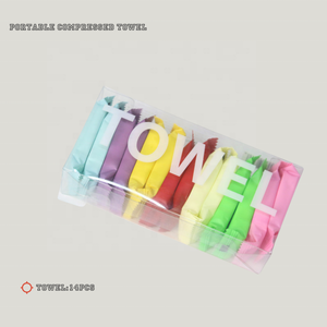 Cổ Điển Mô Nhỏ 14 Pcs Thiết Lập Trong Hộp <span class=keywords><strong>PVC</strong></span> Dễ Dàng Có Nén Khăn Tốt Nhất Người Bán Ma Thuật Nén Mặt Khăn Máy Tính Bảng - Product Image 1