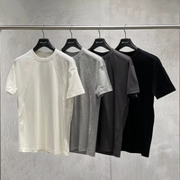 Camiseta Casual Personalizada para Hombre, Tejido de Punto con Estructura Combinada, Mezcla de Poliéster/Algodón, 220g, Secado Rápido, Anti-UV, Transpirable, Ecológica, Talla Grande