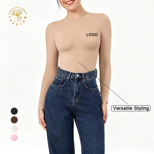 Body Deportivo Elástico en 4 Direcciones sin Espalda y sin Tirantes para Mujer, Top de Manga Larga, Agradable al Tacto - Product Image 2