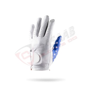 Guantes de golf de conducción de cuero PU mano derecha-izquierda lavables de tela de malla para deportes al aire libre de color blanco para hombres y mujeres - Product Image 6
