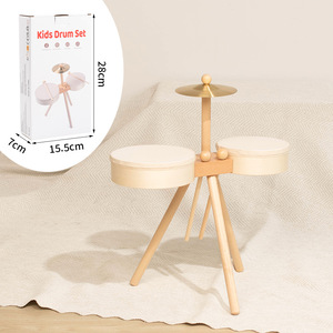 Vente en gros de tambours en bois, instruments de percussion, ensemble de tambours éducatifs multifonctionnels, jouets musicaux - Product Image 3