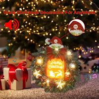 Divertido y Ecológico Tarjeta de Navidad 3D Pop-up con Luz y Música, de Papel Recubierto Moderno, Troquelada, para el Hogar, Venta al por Mayor