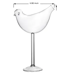 Bicchiere da Martini regalo artigianale a forma di uccello unico fatto a mano per la festa in spiaggia bicchieri da Martini bicchieri da Cocktail bicchieri da Bar