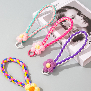 เคสโทรศัพท์เชือกห้อยเชือกคล้องสายรัดข้อมือแบบสั้นสายรัดข้อมือโทรศัพท์ป้องกันการตกเคสโทรศัพท์ลายดอกไม้ - Product Image 1