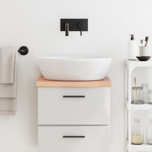 Mueble de Baño de Madera Maciza Marrón Claro con Encimera de 15.7"x15.7", Diseño Moderno y Minimalista, de Pie - Product Image 2