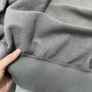 Sweat à capuche lourd de style streetwear avec double fermeture éclair, logo brodé personnalisé, sweat à capuche à double capuche, sweat à capuche ample et délavé, sweat à capuche zippé pour homme - Product Image 5