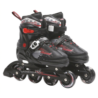 Patins à roulettes ajustables à 4 roues Banwei avec frein au talon bleu noir rouge