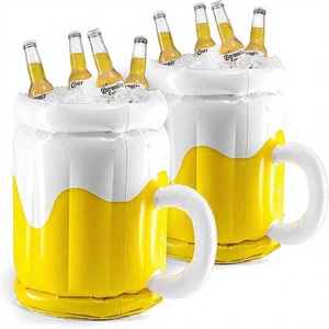 Vaso Enfriador de Cerveza Inflable de 17.5 Pulgadas, Enfriador Flotante para Cerveza, Cubo de Hielo Portátil para Exteriores, Enfriador de Cerveza para Fiestas en la Playa y la <span class=keywords><strong>Piscina</strong></span> - Product Image 1
