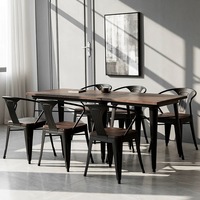 Les meubles commerciaux peuvent être personnalisés avec des ensembles de tables et de chaises de bar Tables et chaises de restaurant en métal durable