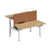 Mesa de dos personas ajustable en altura eléctrica Mesa elevadora ergonómica de oficina con escritorio de pie de pantalla