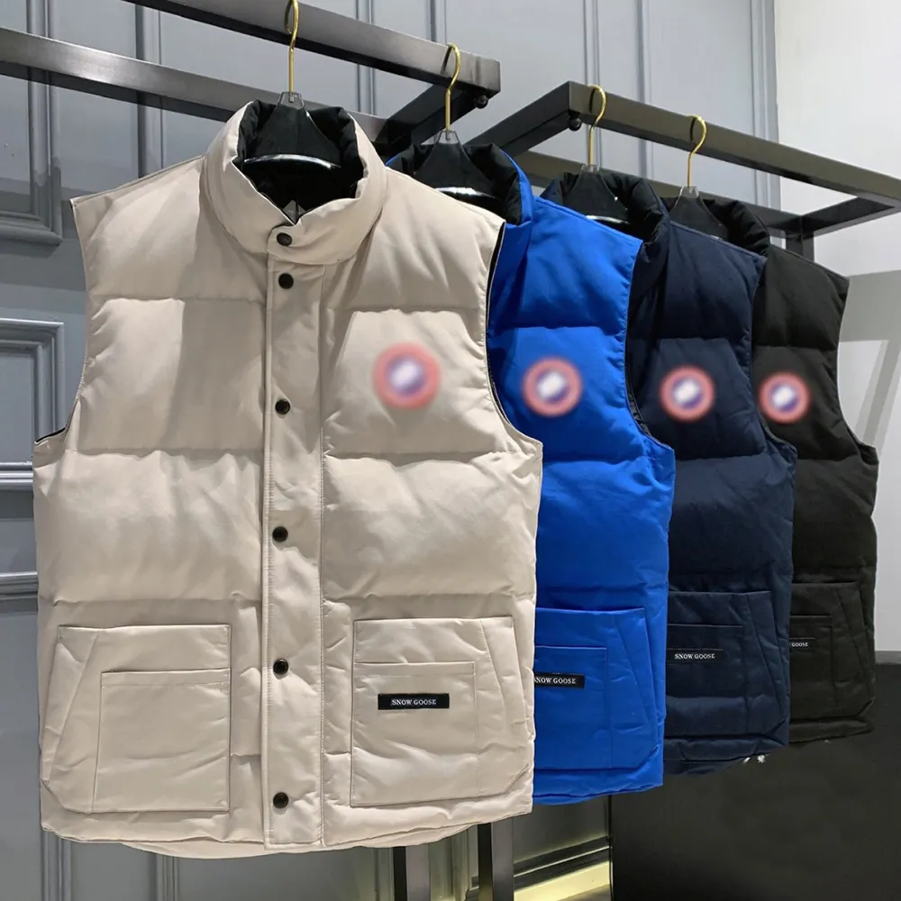 Wholesale Down Cotton Stand Collar Canada Plus Men's Goose Down Coat Down Vest Outdoor Men