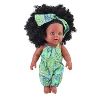 Poupée africaine réaliste de 30 cm avec cheveux afro, poupée reborn noire en vinyle souple pour filles, jouet de confort et cadeau éducatif culturel