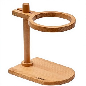 Support carré en bois naturel pour filtre à café à couler avec base stable, capacité de 350 ml, écologique - Product Image 6