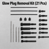 Kit d'outils de dépose et d'extraction d'électrodes de bougies de préchauffage (22 pièces) pour bougies cassées ou bloquées – Kit de réparation de moteur diesel – Solution d'approvisionnement unique