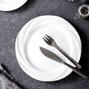 Vaisselle en mélamine ronde incassable en gros, assiettes en mélamine <span class=keywords><strong>blanche</strong></span>, plats de restaurant gastronomique, Plato Melamina - Product Image 3