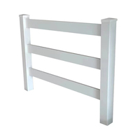 Clôture de paddock de route de ranch à 3 rails en PVC blanc de style personnalisé équipement d'élevage d'animaux de ferme Offre Spéciale pour corral de chevaux