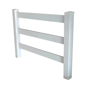 定制风格白色聚氯乙烯星形马厩<span class=keywords><strong>3</strong></span>铁路牧场路围场围栏热卖农场畜牧设备 - Product Image 5