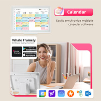 Kalender Dinding Digital 14 inci Layar Sentuh, Perencana Keluarga Pintar & Jadwal Tugas, Kalender Elektronik dengan Bingkai Foto & Rencana Makanan