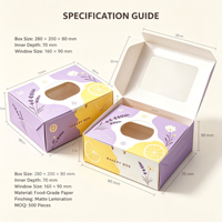 Boîte à gâteau mousse personnalisée en papier pliable pour pâtisserie, emballage pour petits desserts