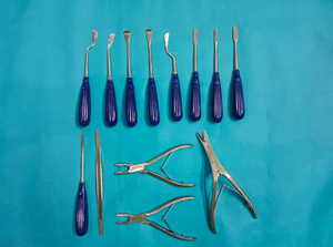 Ensemble d'instruments de rhinoplastie en acier inoxydable allemand, pour chirurgie nasale et chirurgie plastique, réutilisable, autoclavable, CE ISO - Product Image 1